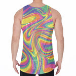 Pastel Rave Print Men's Velvet Tank Top