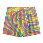 Pastel Rave Print Mesh Shorts