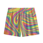 Pastel Rave Print Mesh Shorts