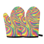 Pastel Rave Print Oven Mitts