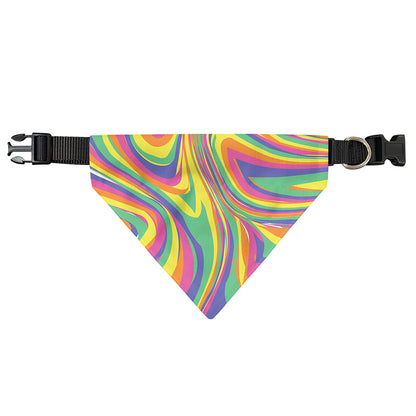 Pastel Rave Print Over The Collar Dog Bandana