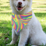 Pastel Rave Print Over The Collar Dog Bandana