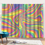 Pastel Rave Print Pencil Pleat Curtains
