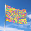 Pastel Rave Print Polyester Flag