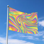 Pastel Rave Print Polyester Flag