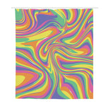 Pastel Rave Print Polyester Shower Curtain
