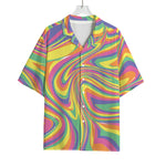 Pastel Rave Print Rayon Hawaiian Shirt