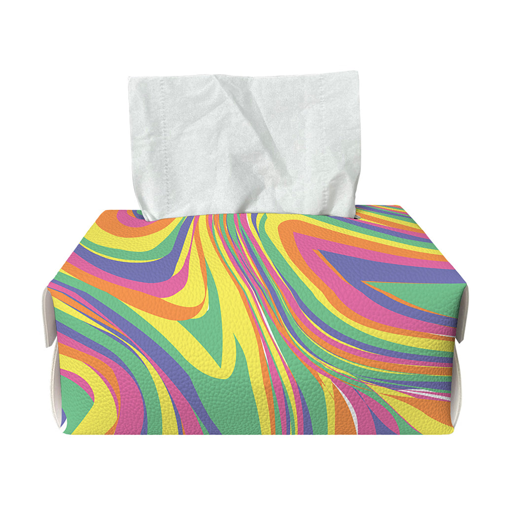 Pastel Rave Print Rectangle Tissue Box Cover