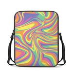 Pastel Rave Print Rectangular Crossbody Bag