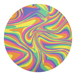 Pastel Rave Print Round Blanket