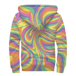 Pastel Rave Print Sherpa Lined Zip Up Hoodie
