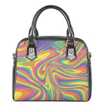 Pastel Rave Print Shoulder Handbag
