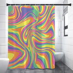 Pastel Rave Print Shower Curtain