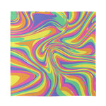 Pastel Rave Print Silk Bandana