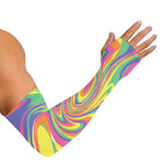 Pastel Rave Print Sun Protection Arm Sleeves