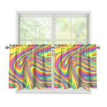 Pastel Rave Print Tier Curtains