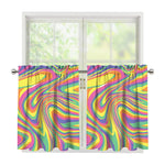 Pastel Rave Print Tier Curtains