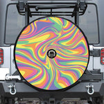 Pastel Rave Print Tire Cover With Camera Hole