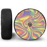 Pastel Rave Print Tire Cover With Camera Hole