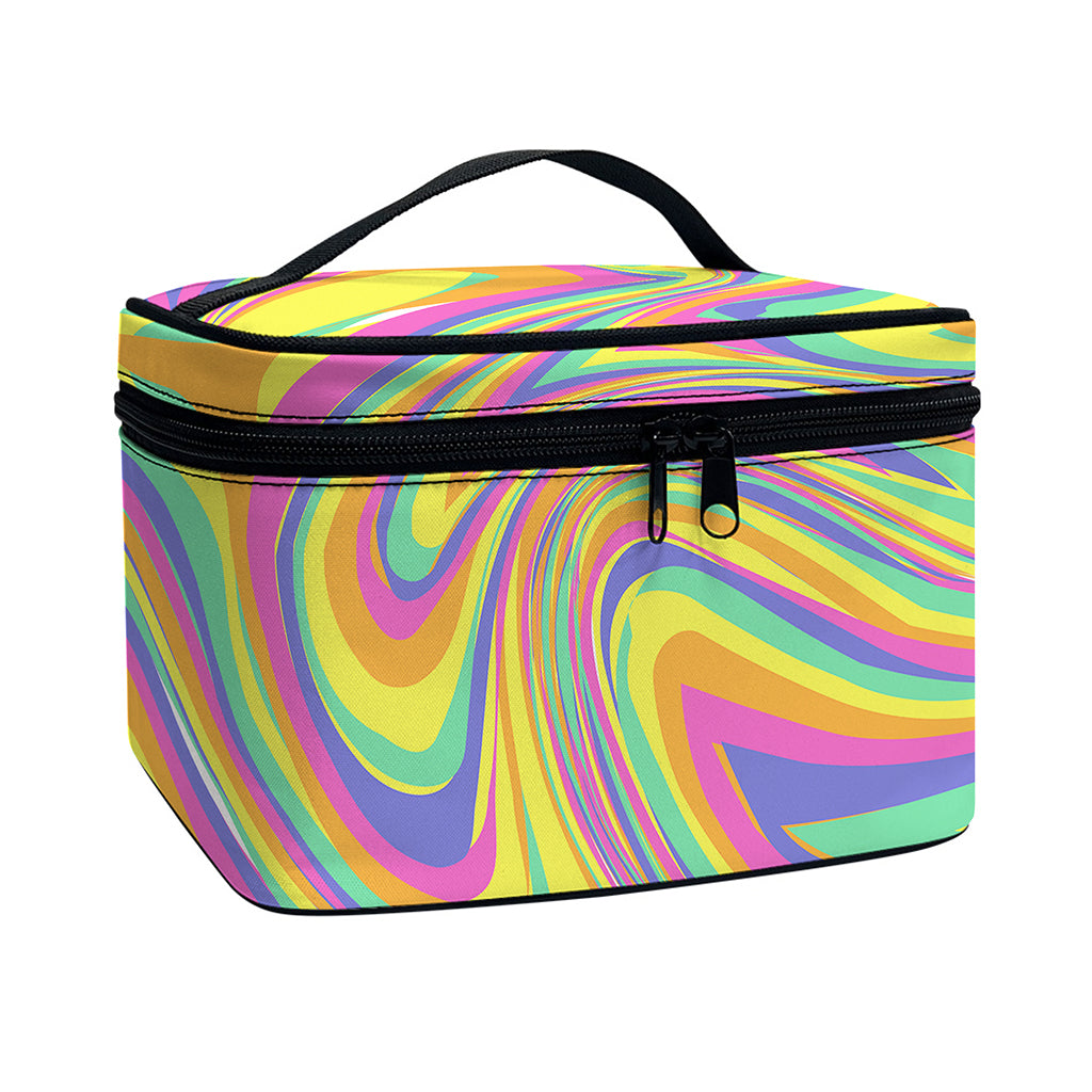Pastel Rave Print Travel Makeup Bag