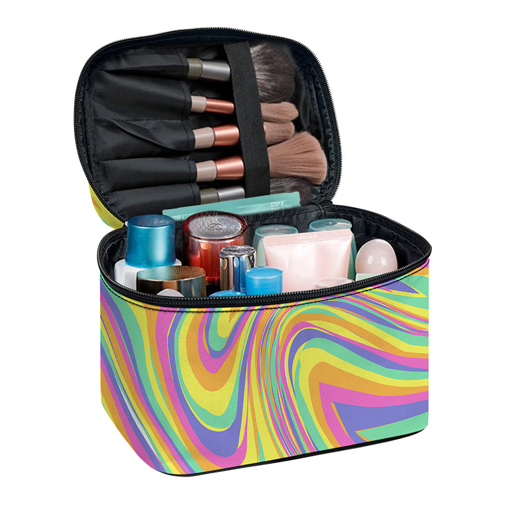 Pastel Rave Print Travel Makeup Bag