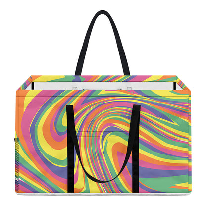 Pastel Rave Print Utility Tote Bag