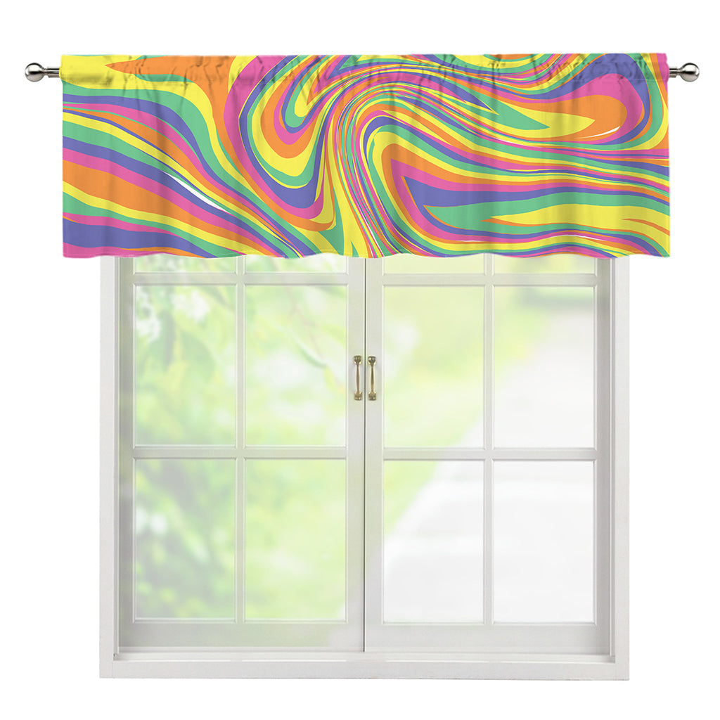 Pastel Rave Print Window Valance