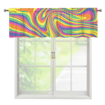 Pastel Rave Print Window Valance