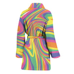 Pastel Rave Print Women's Bathrobe