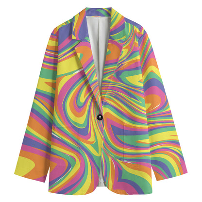 Pastel Rave Print Women's Blazer