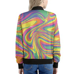 Pastel Rave Print Women's Bomber Jacket