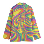 Pastel Rave Print Women's Cotton Blazer