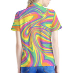 Pastel Rave Print Women's Polo Shirt