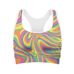 Pastel Rave Print Women's Sports Bra