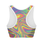 Pastel Rave Print Women's Sports Bra