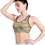 Pastel Rave Print Women's Sports Bra