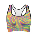 Pastel Rave Print Women's Sports Bra