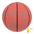 Pastel Red And Grey Tattersall Print Basketball