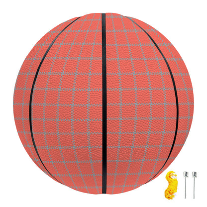 Pastel Red And Grey Tattersall Print Basketball