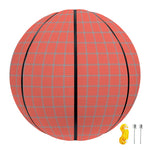Pastel Red And Grey Tattersall Print Basketball