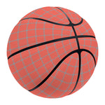 Pastel Red And Grey Tattersall Print Basketball