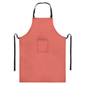 Pastel Red And Grey Tattersall Print Bib Apron With Pocket