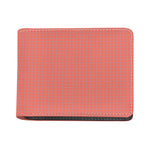 Pastel Red And Grey Tattersall Print Bifold Wallet