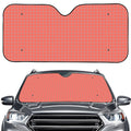 Pastel Red And Grey Tattersall Print Car Windshield Sun Shade