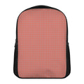Pastel Red And Grey Tattersall Print Casual Backpack