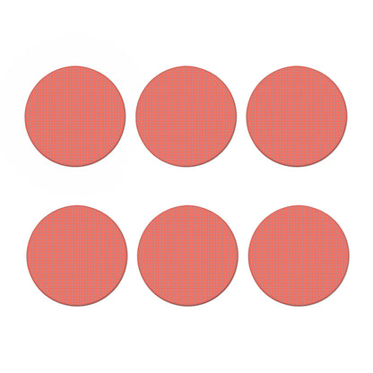 Pastel Red And Grey Tattersall Print Coaster Set