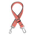 Pastel Red And Grey Tattersall Print Dog Seat Belt