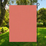 Pastel Red And Grey Tattersall Print Garden Flag
