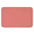 Pastel Red And Grey Tattersall Print Indoor Door Mat