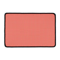 Pastel Red And Grey Tattersall Print Kitchen Mat